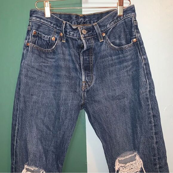 501 Levi’s Straight Jeans Size 27 - Picture 3 of 9